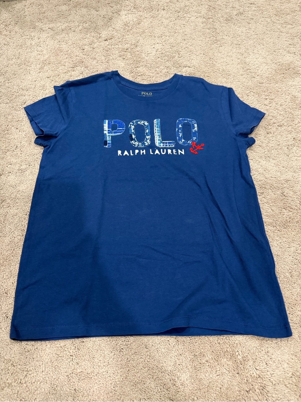 Polo Ralph Lauren Girl Tee with Logo, Kids Size XL (16)